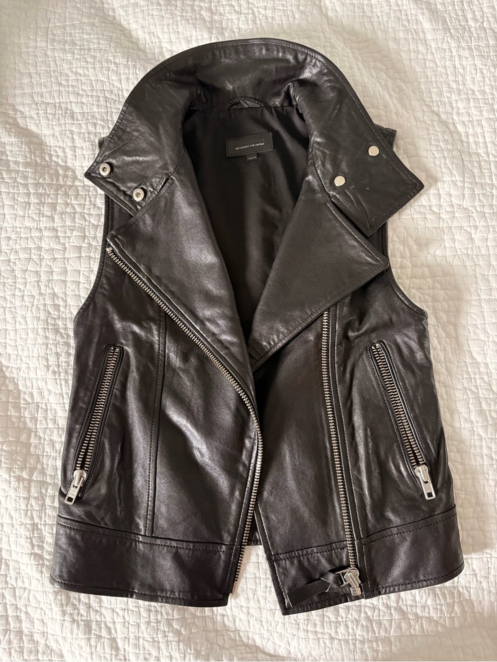Aritzia Mackage Kenya Leather Moto Vest XXS